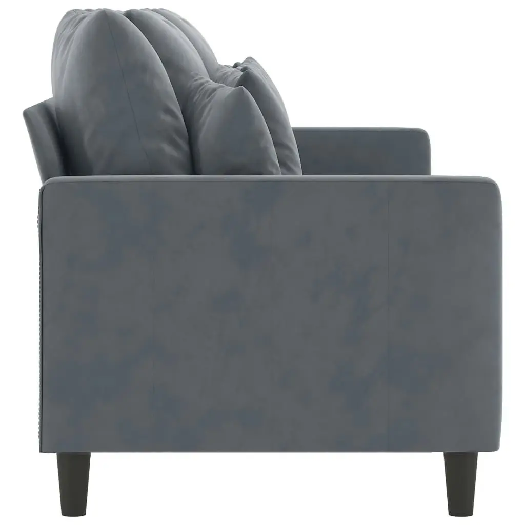 3-Seater Sofa Dark Grey 180 cm Velvet 359314