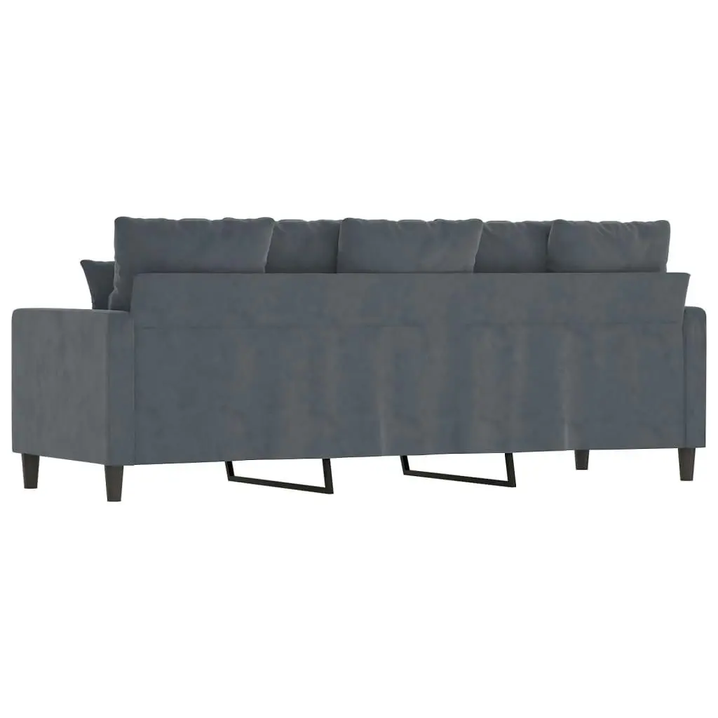 3-Seater Sofa Dark Grey 180 cm Velvet 359314