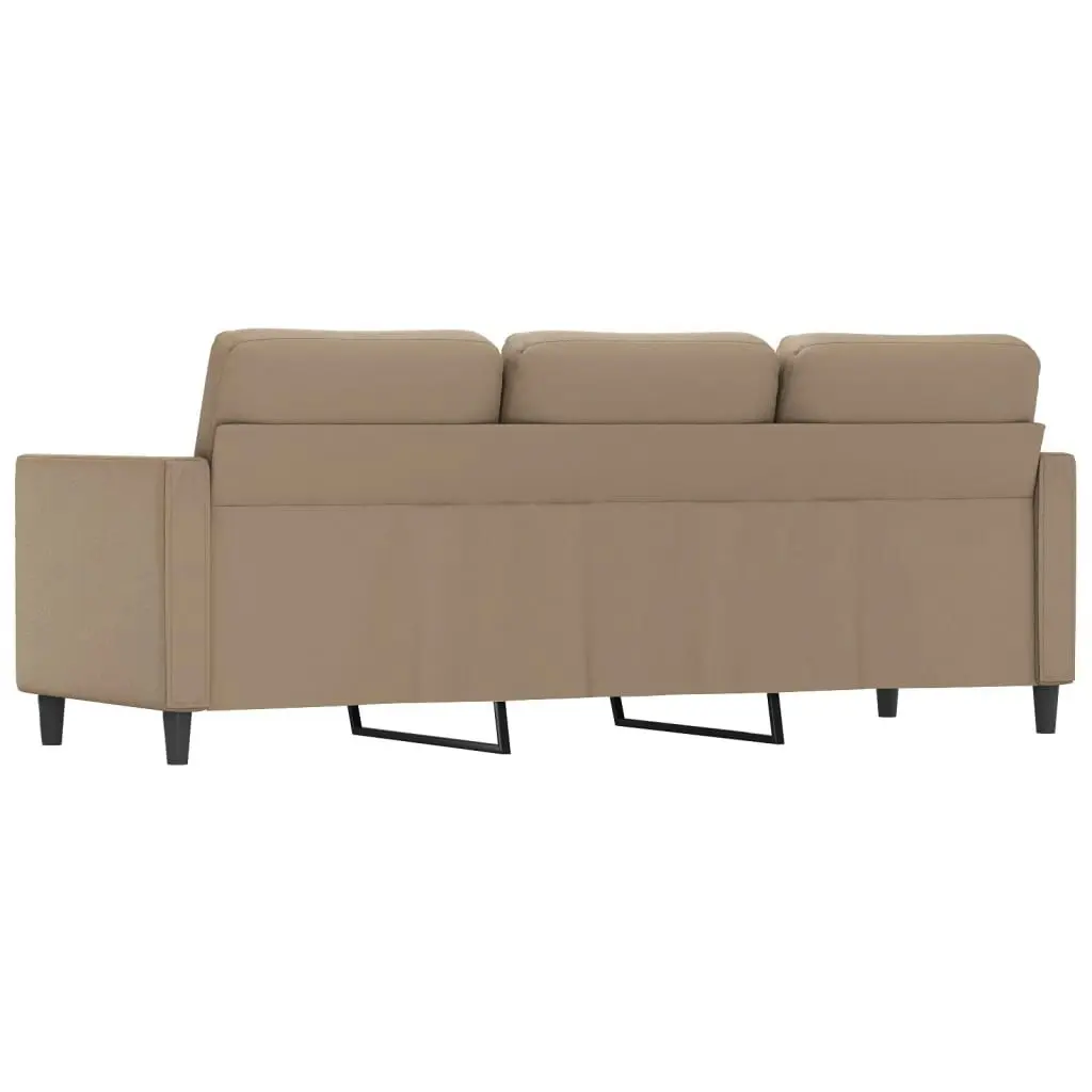 3-Seater Sofa Cappuccino 180 cm Faux Leather 359342