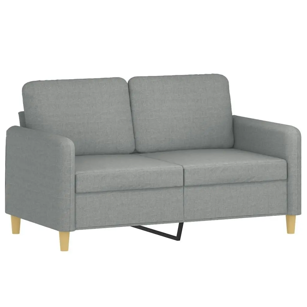 4 Piece Sofa Set with Pillows Light Grey Fabric 3202078