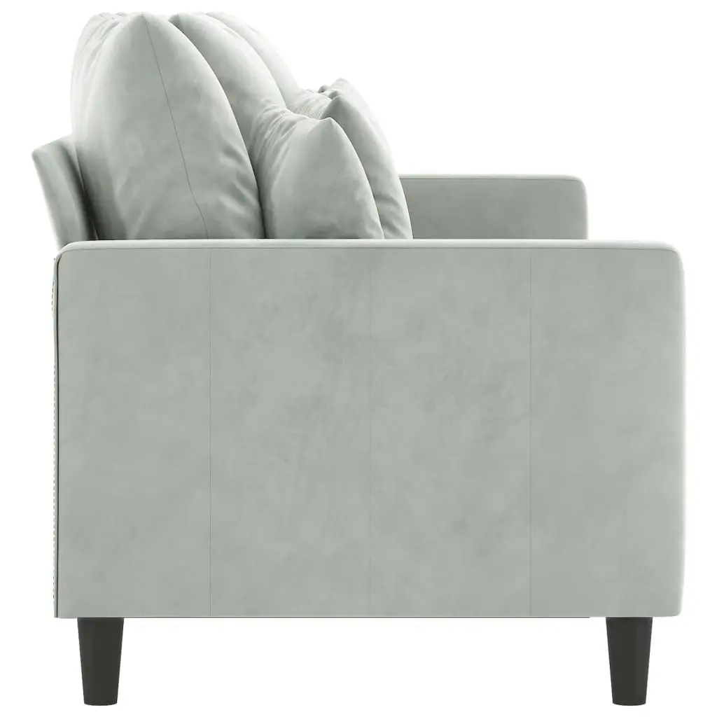 3-Seater Sofa Light Grey 180 cm Velvet 359313