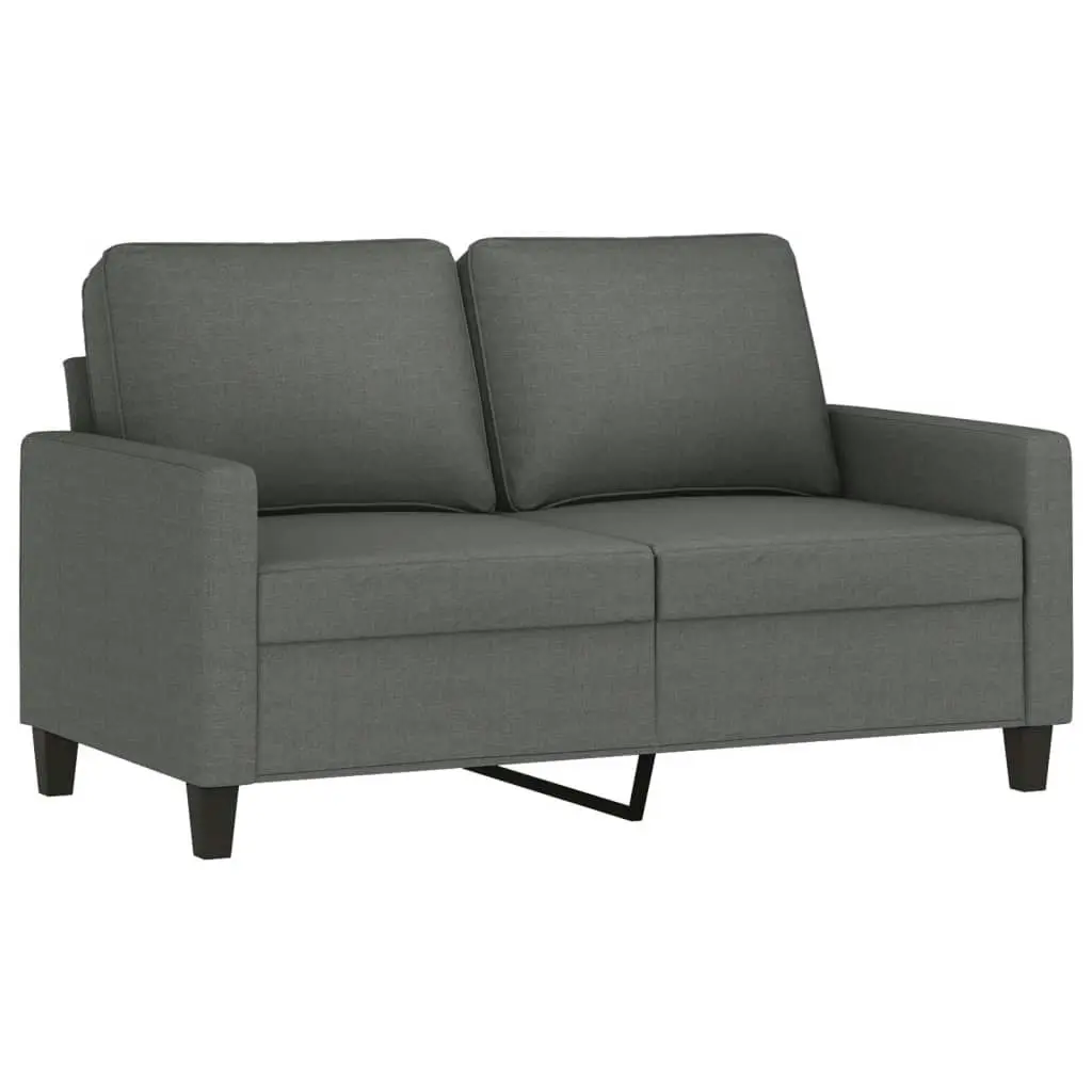 4 Piece Sofa Set with Cushions Dark Grey Fabric 3201437