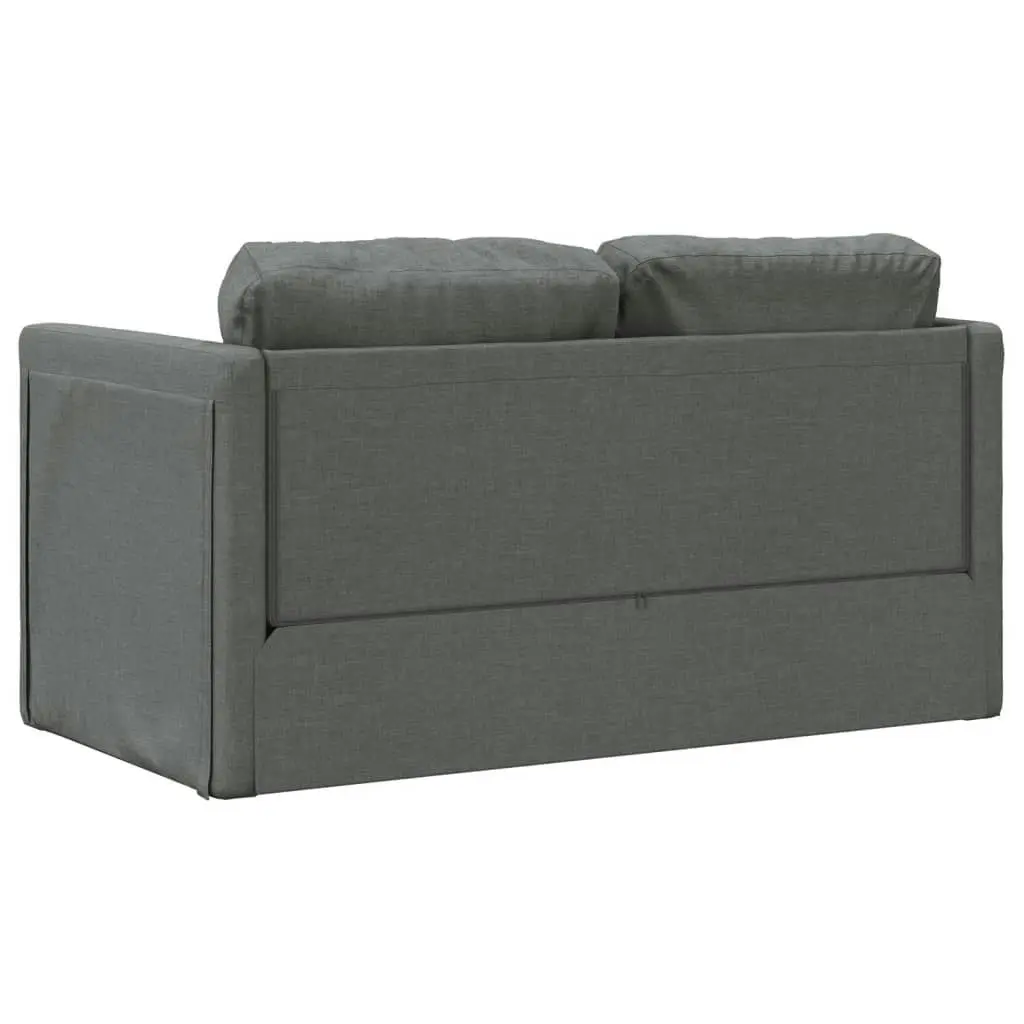 Floor Sofa Bed 2-in-1 Dark Grey 112x174x55 cm Fabric 353965