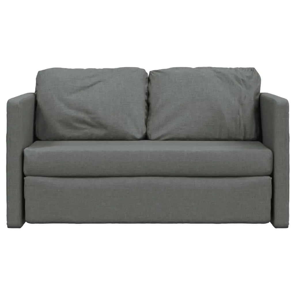 Floor Sofa Bed 2-in-1 Dark Grey 112x174x55 cm Fabric 353965