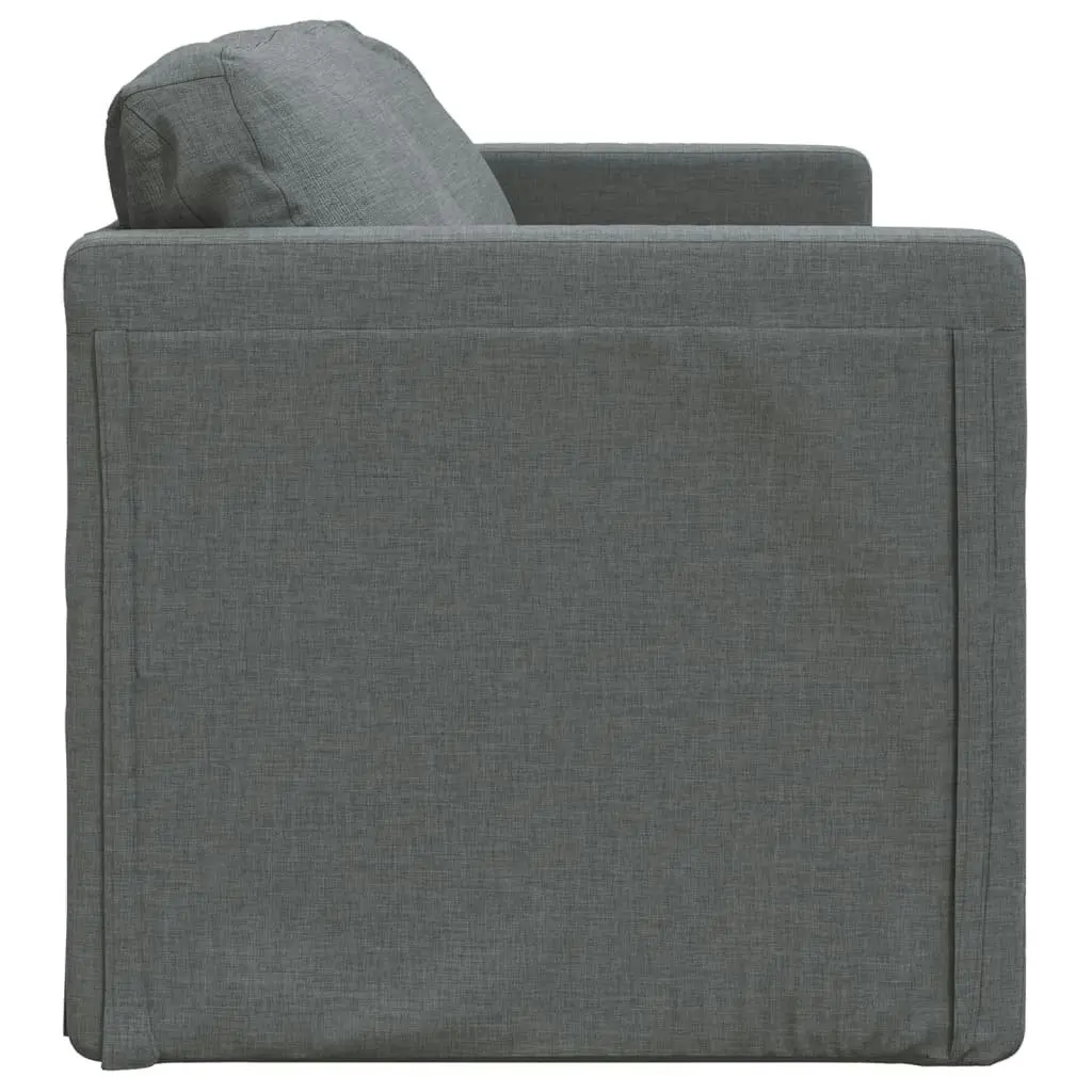 Floor Sofa Bed 2-in-1 Dark Grey 112x174x55 cm Fabric 353965