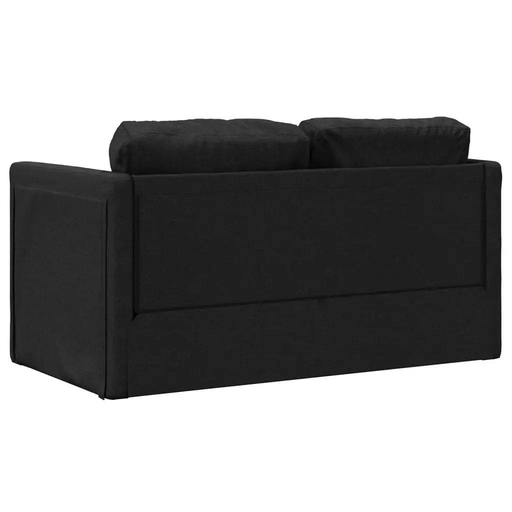 Floor Sofa Bed 2-in-1 Black 112x174x55 cm Fabric 353966