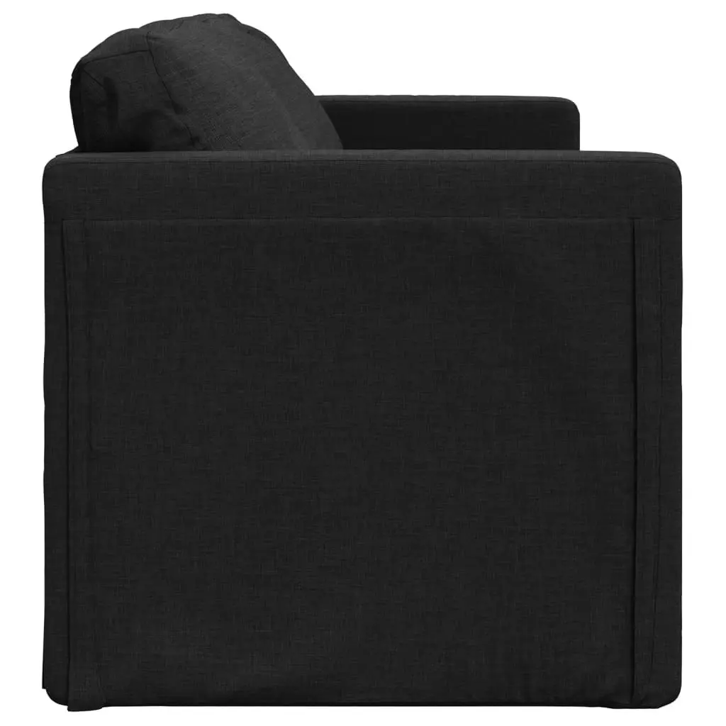 Floor Sofa Bed 2-in-1 Black 112x174x55 cm Fabric 353966