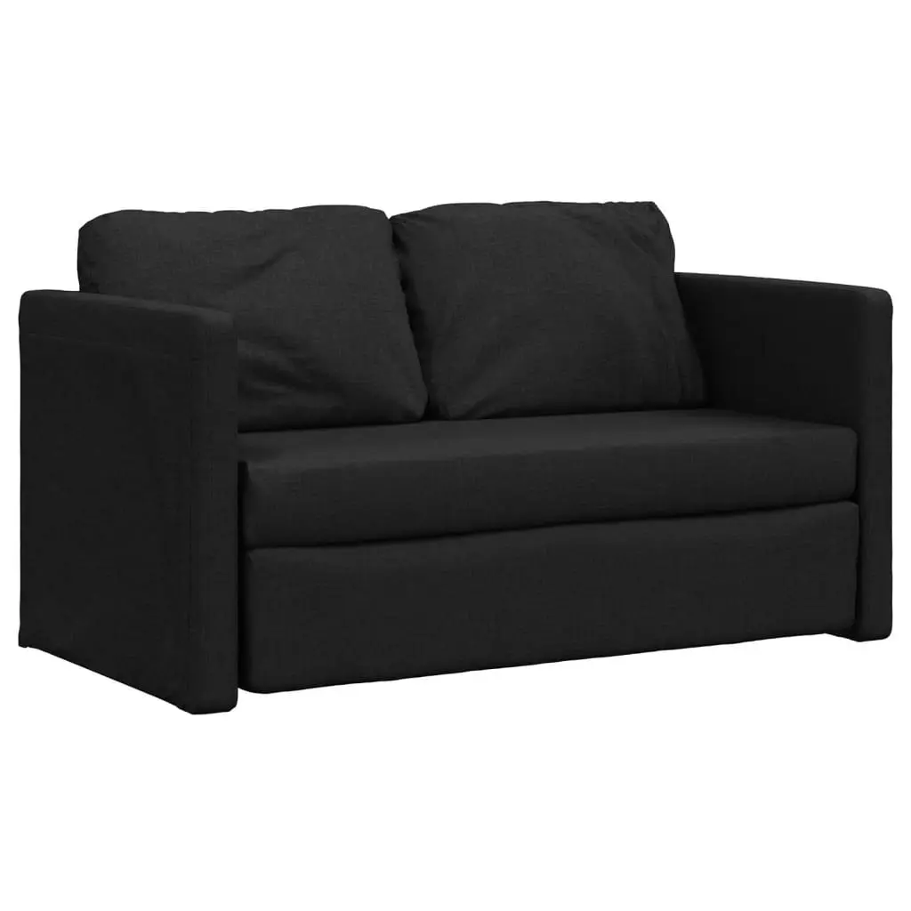 Floor Sofa Bed 2-in-1 Black 112x174x55 cm Fabric 353966