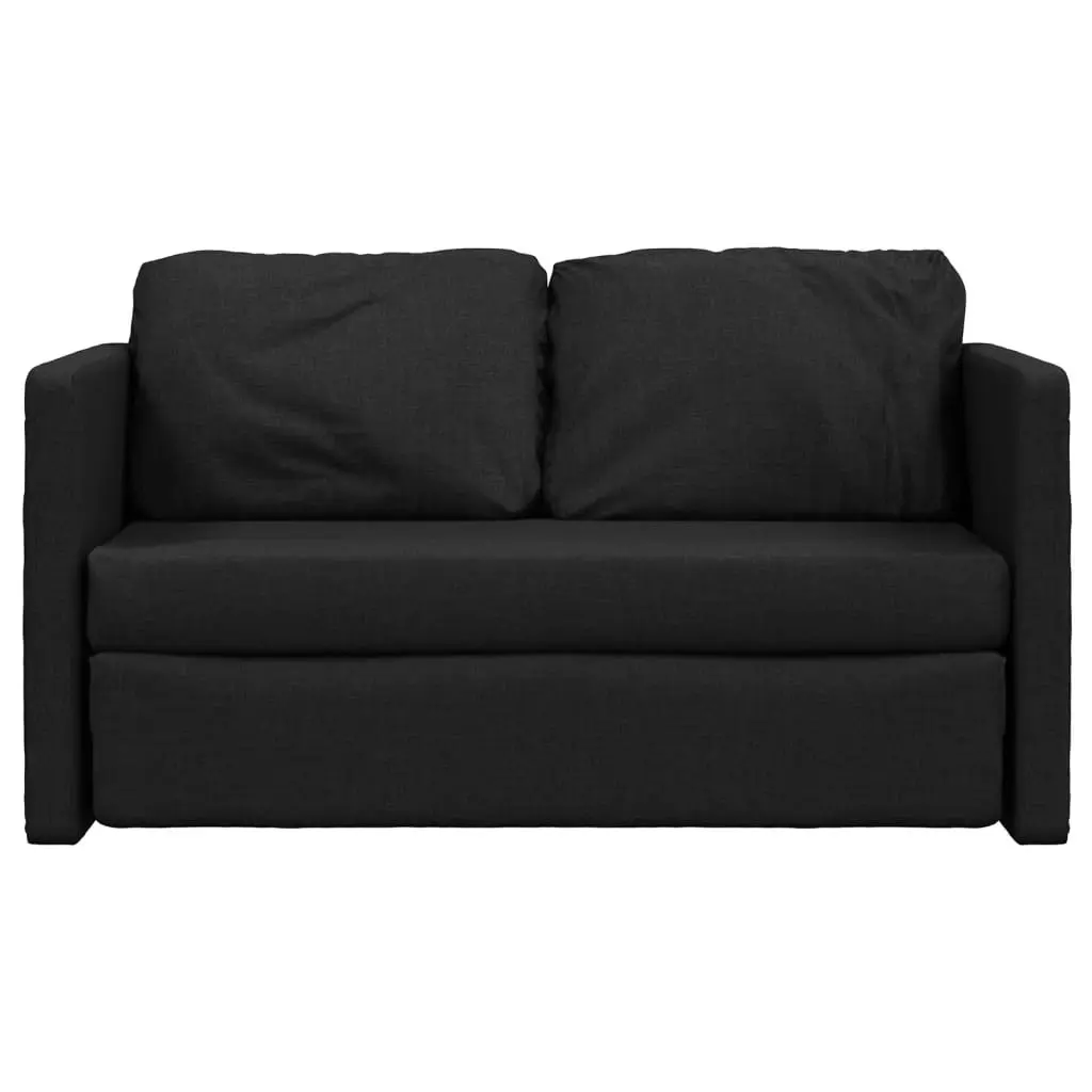 Floor Sofa Bed 2-in-1 Black 112x174x55 cm Fabric 353966