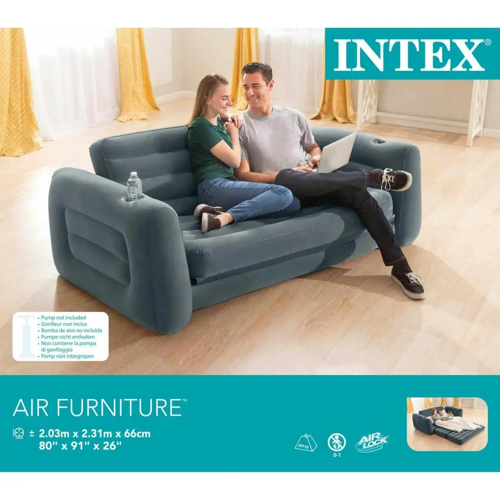 Intex Pull-Out Chair 203x231x66 cm Dark Grey 3202941