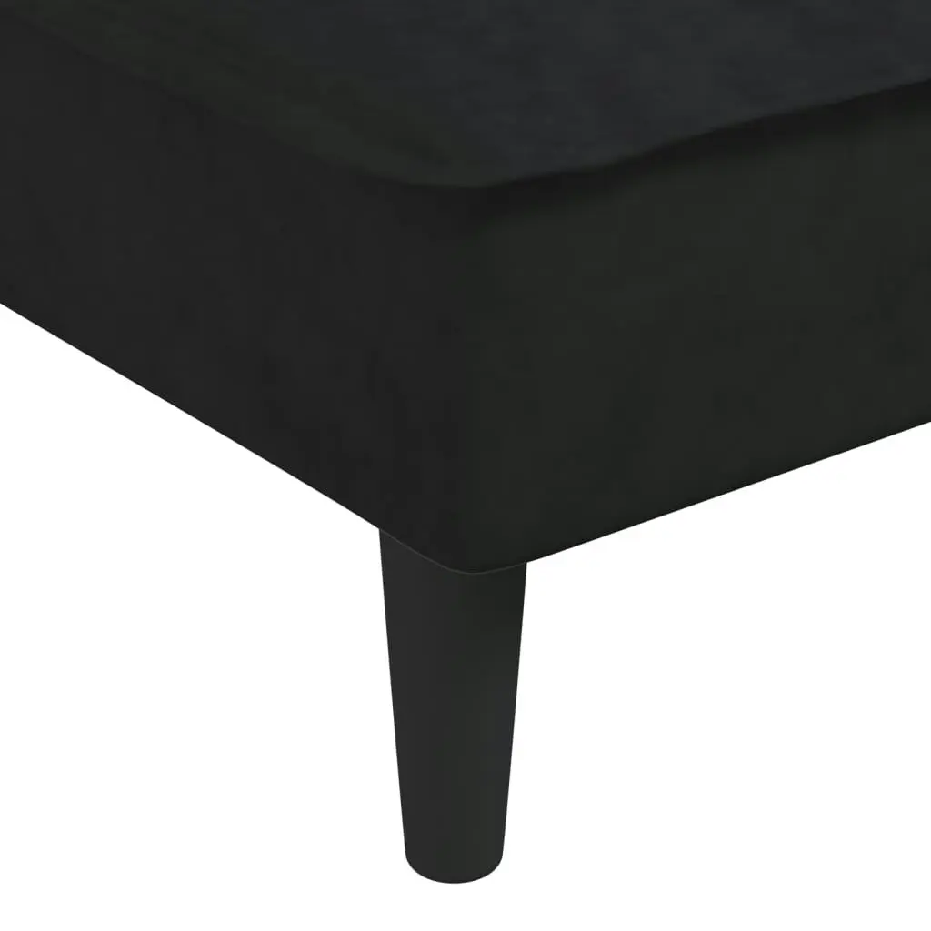 L-shaped Sofa Bed Black 255x140x70 cm Velvet 3157254