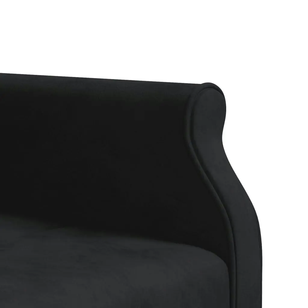 L-shaped Sofa Bed Black 271x140x70 cm Velvet 3157224