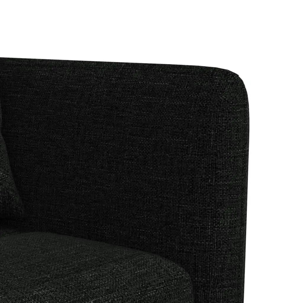 L-shaped Sofa Bed Black 275x140x70 cm Fabric 3157231