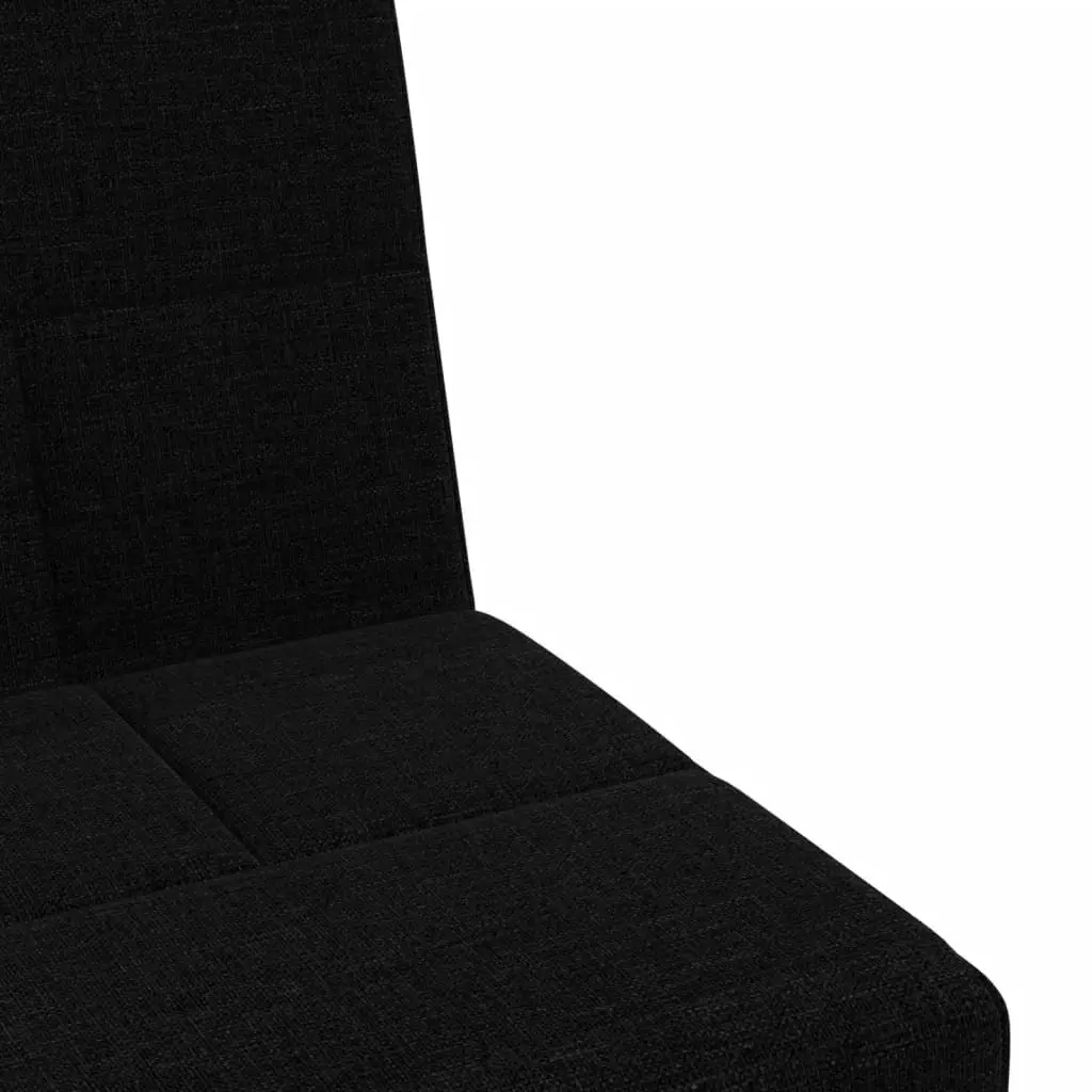 L-shaped Sofa Bed Black 255x140x70 cm Fabric 3157228