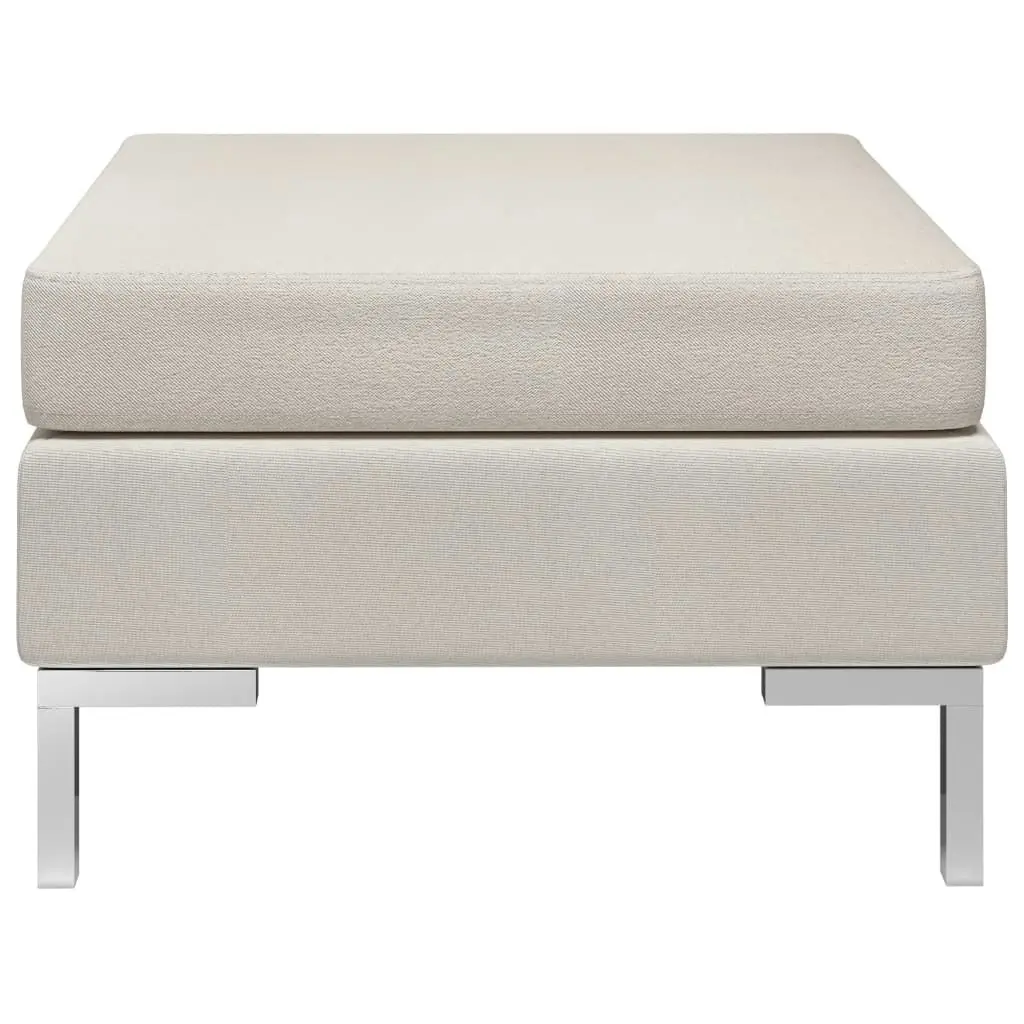 Sectional Footrest with Cushion Farbic Cream 286992