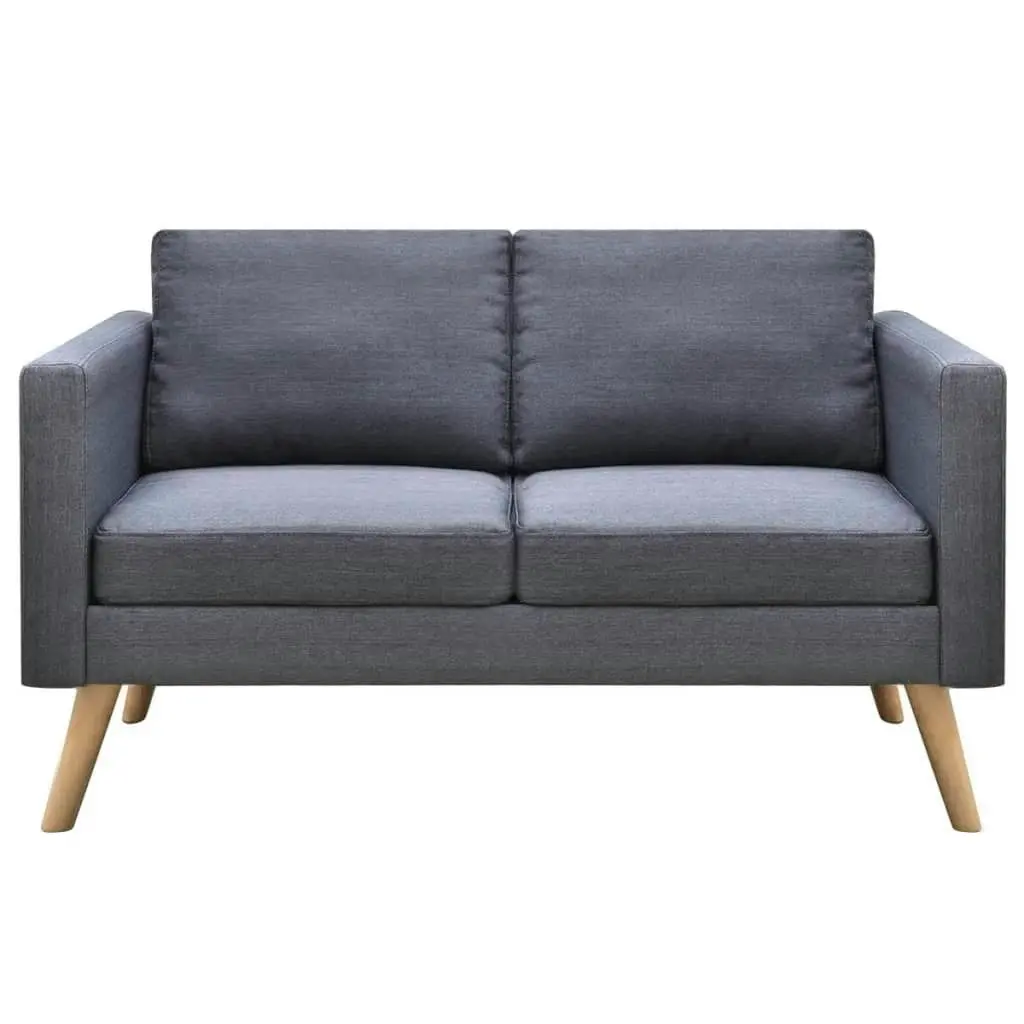 Sofa 2-Seater Fabric Dark Grey 242220