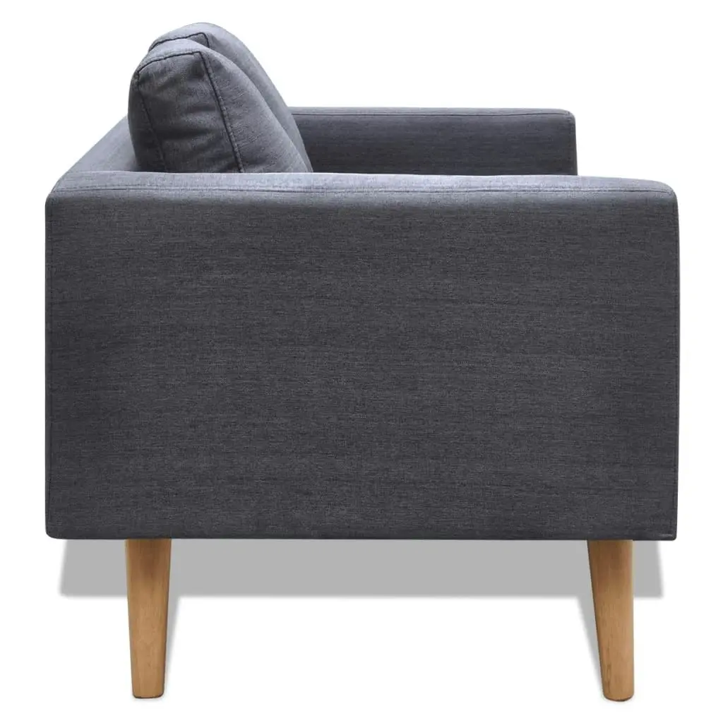 Sofa 2-Seater Fabric Dark Grey 242220