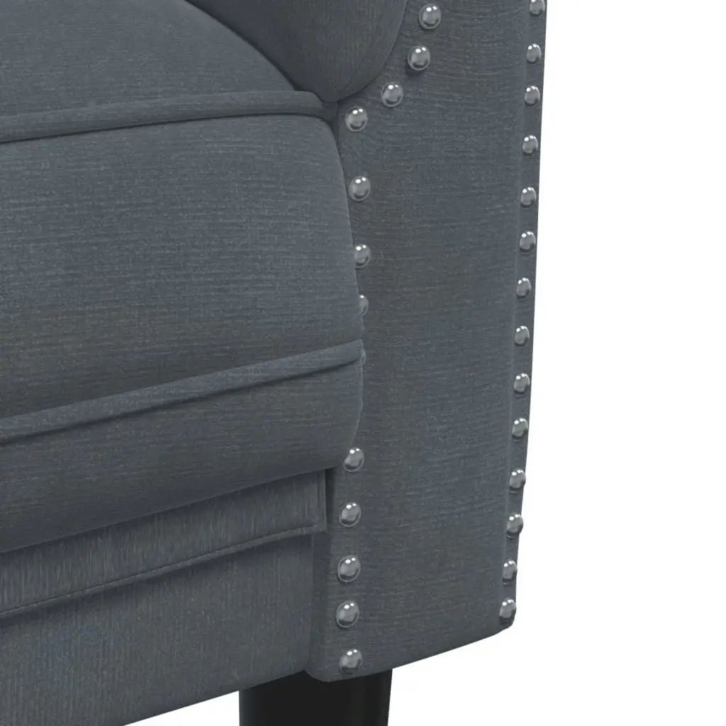 Sofa 2-Seater Dark Grey Velvet 372576