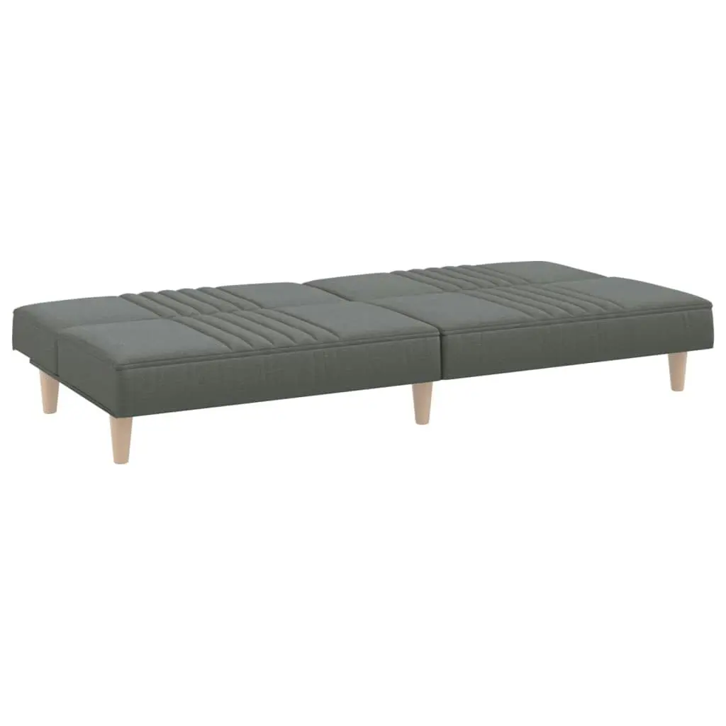 Sofa Bed Dark Grey Fabric 351882