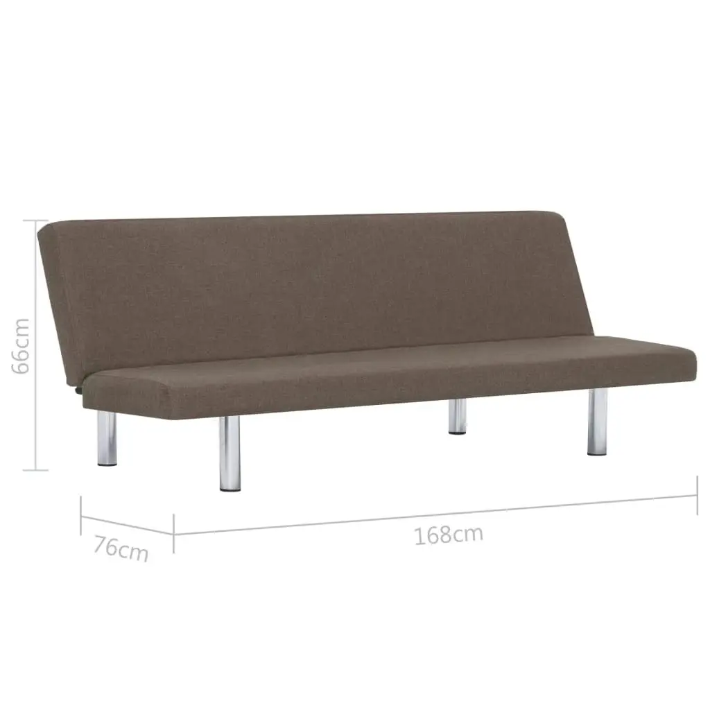 Sofa Bed Taupe Polyester 282201