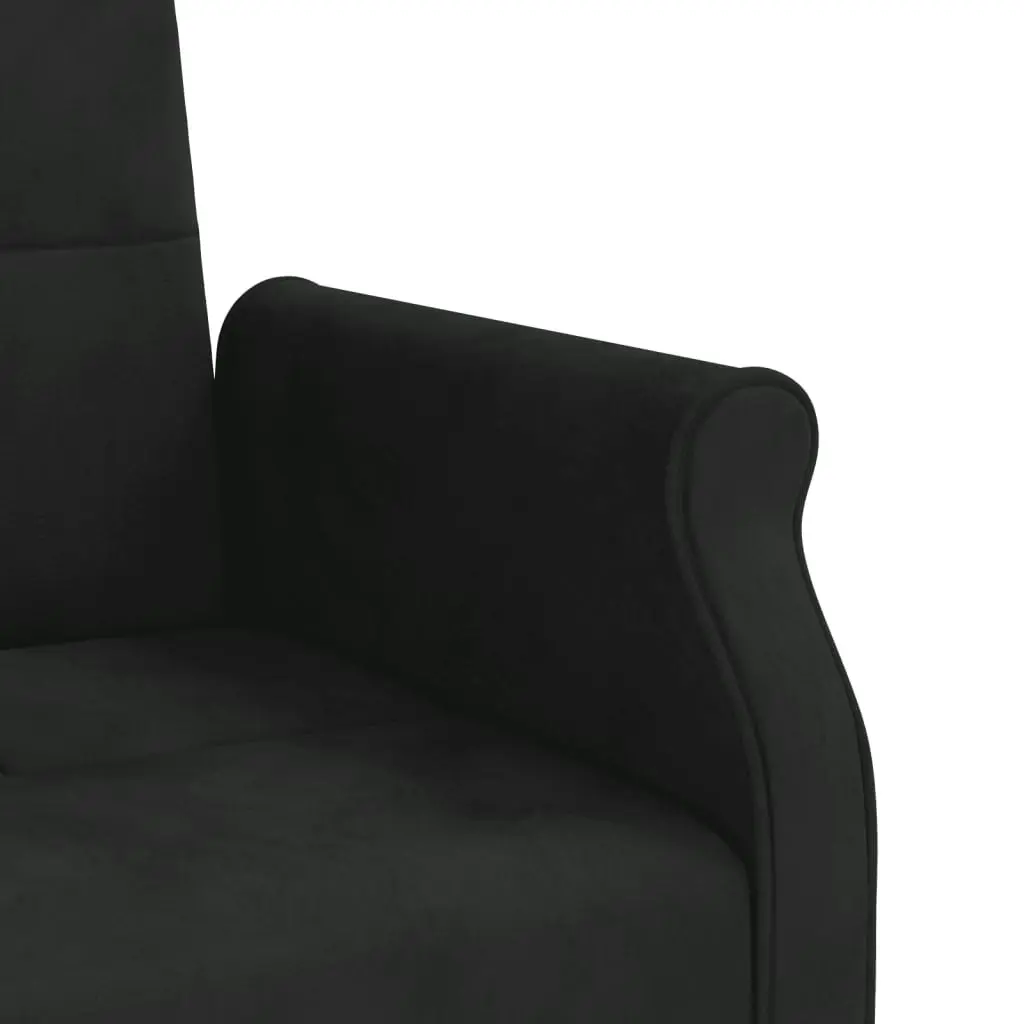 Sofa Bed with Cushions Black Velvet 351861