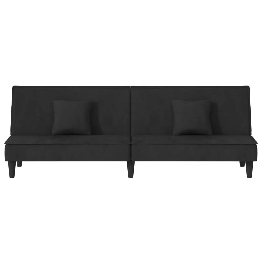 Sofa Bed Black Velvet 351911