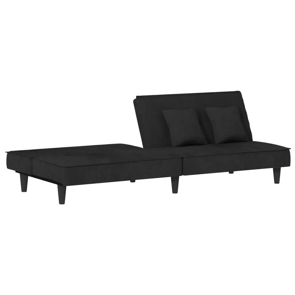 Sofa Bed Black Velvet 351911