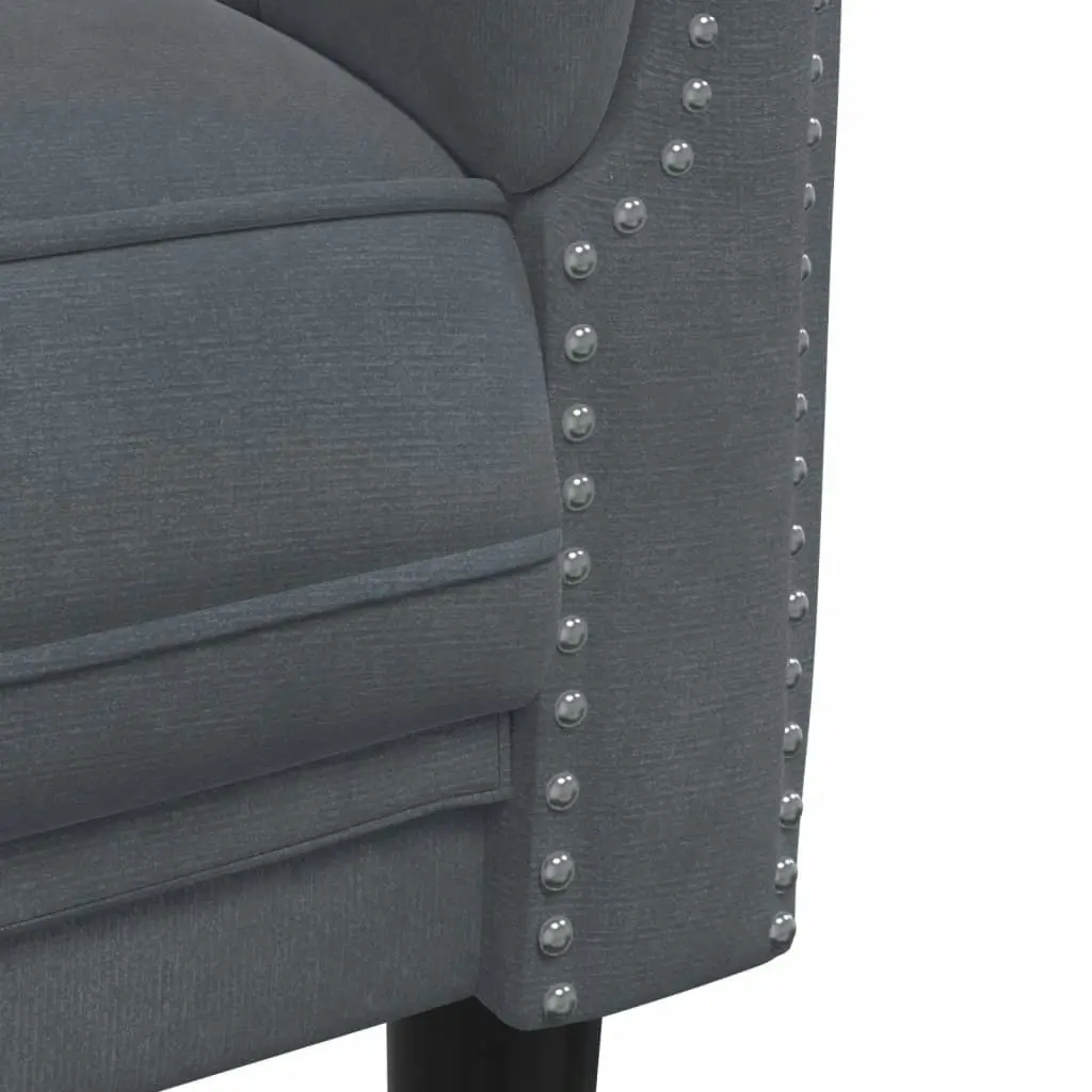 Sofa 3-Seater Dark Grey Velvet 372586