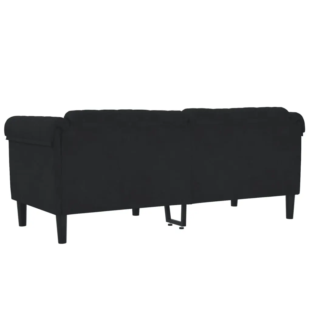 Sofa 2-Seater Black Velvet 372580