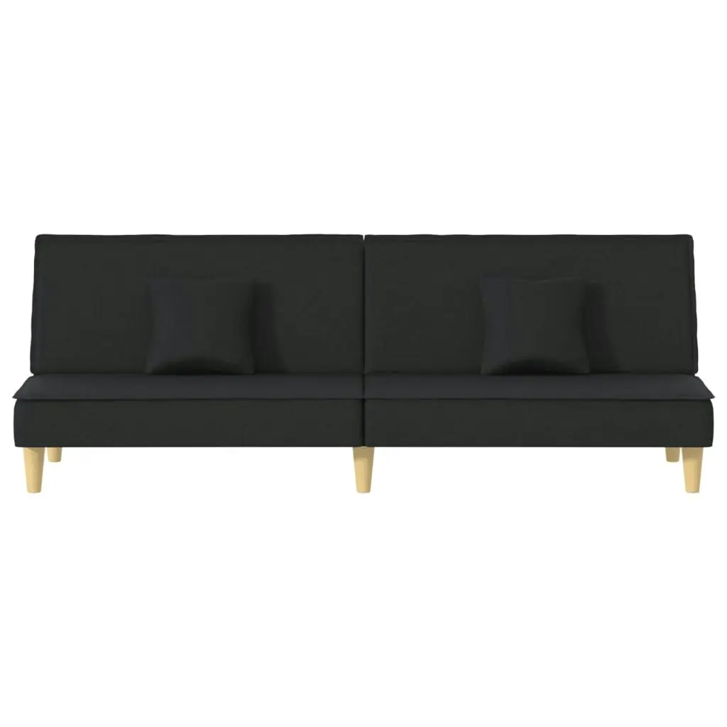 Sofa Bed Black Fabric 351902