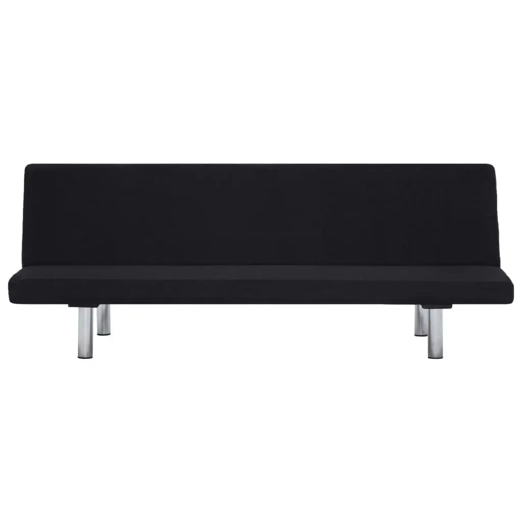 Sofa Bed Black Polyester 282198