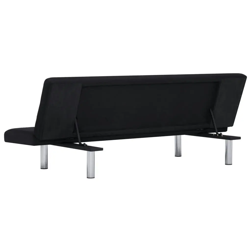 Sofa Bed Black Polyester 282198