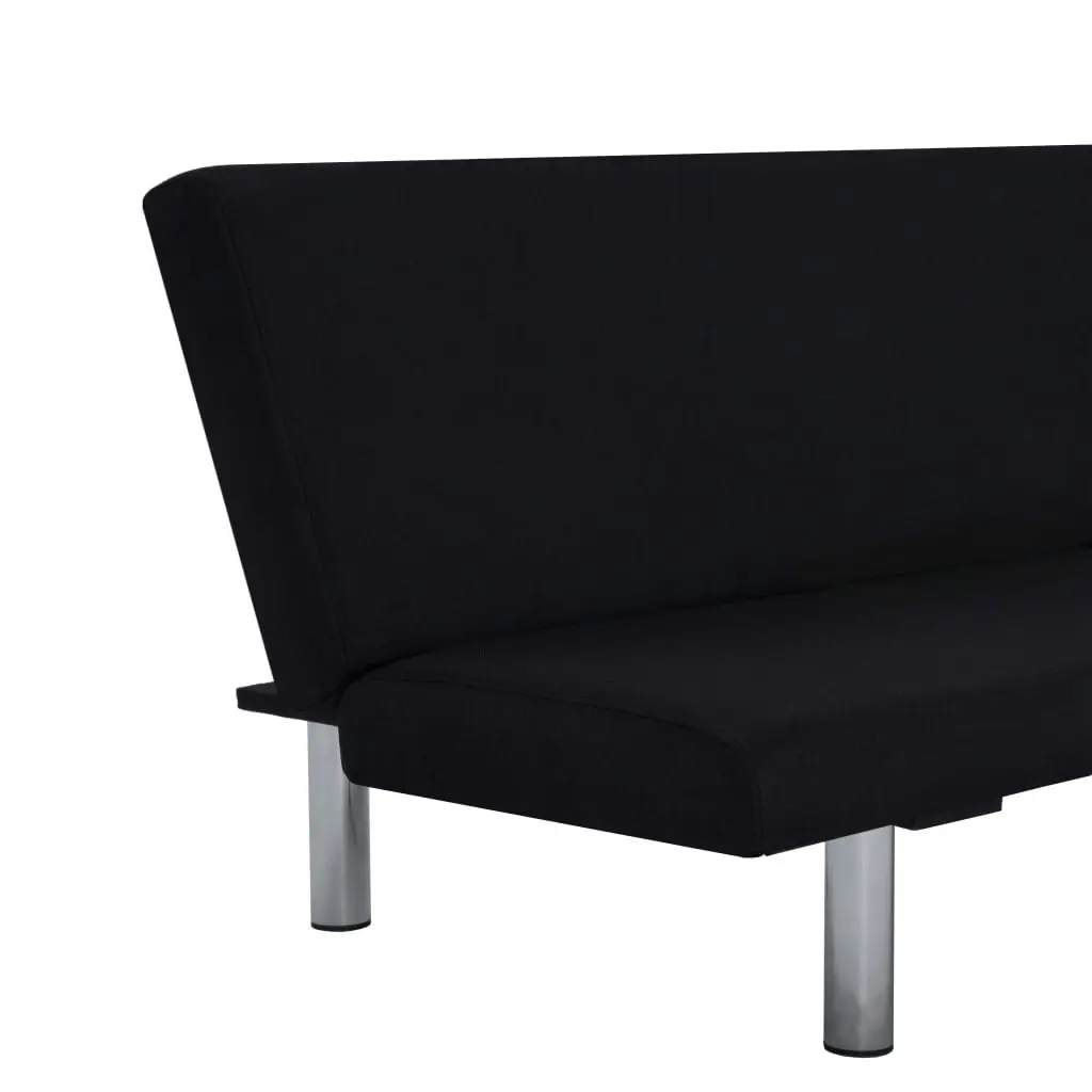 Sofa Bed Black Polyester 282198