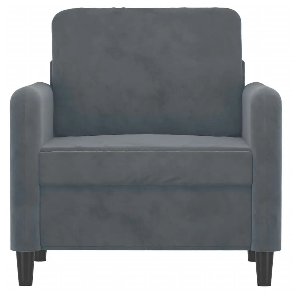 Sofa Chair Dark Grey 60 cm Velvet 359423