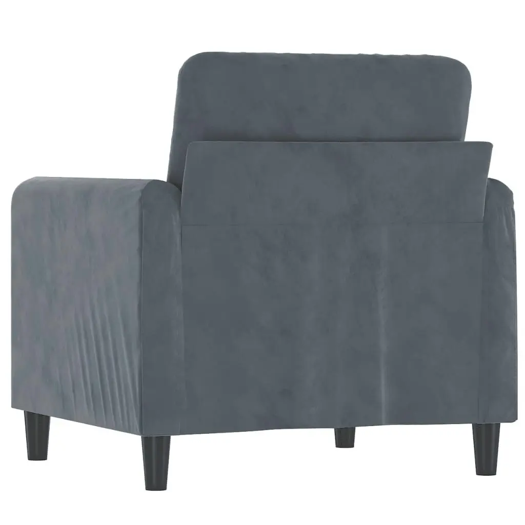 Sofa Chair Dark Grey 60 cm Velvet 359423