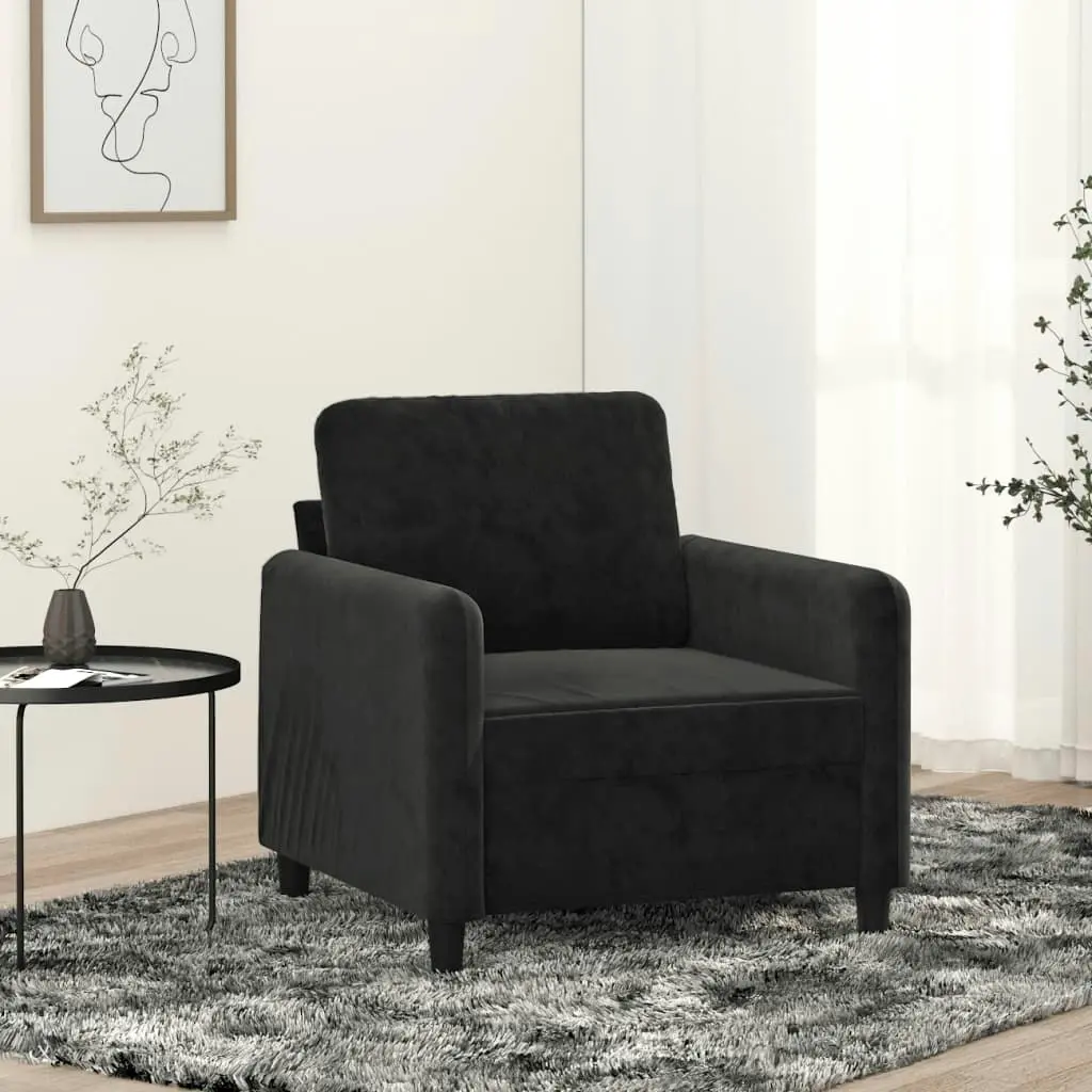 Sofa Chair Black 60 cm Velvet 359427