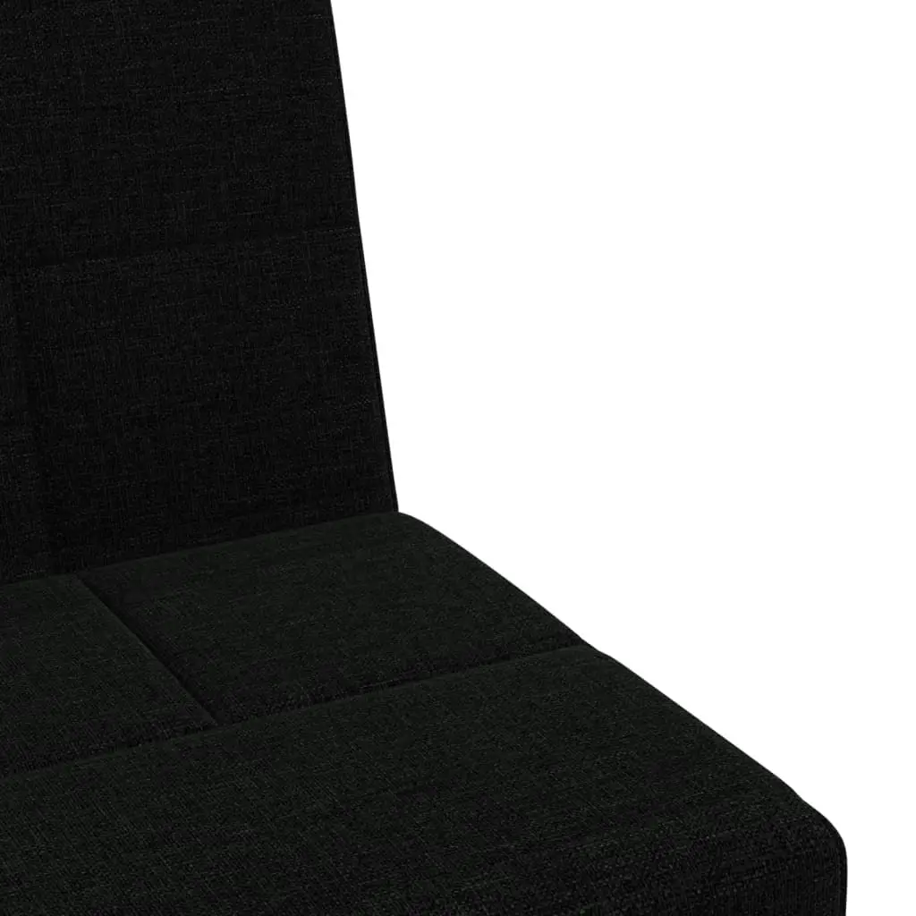 Sofa Bed with Cup Holders Black Fabric 351865