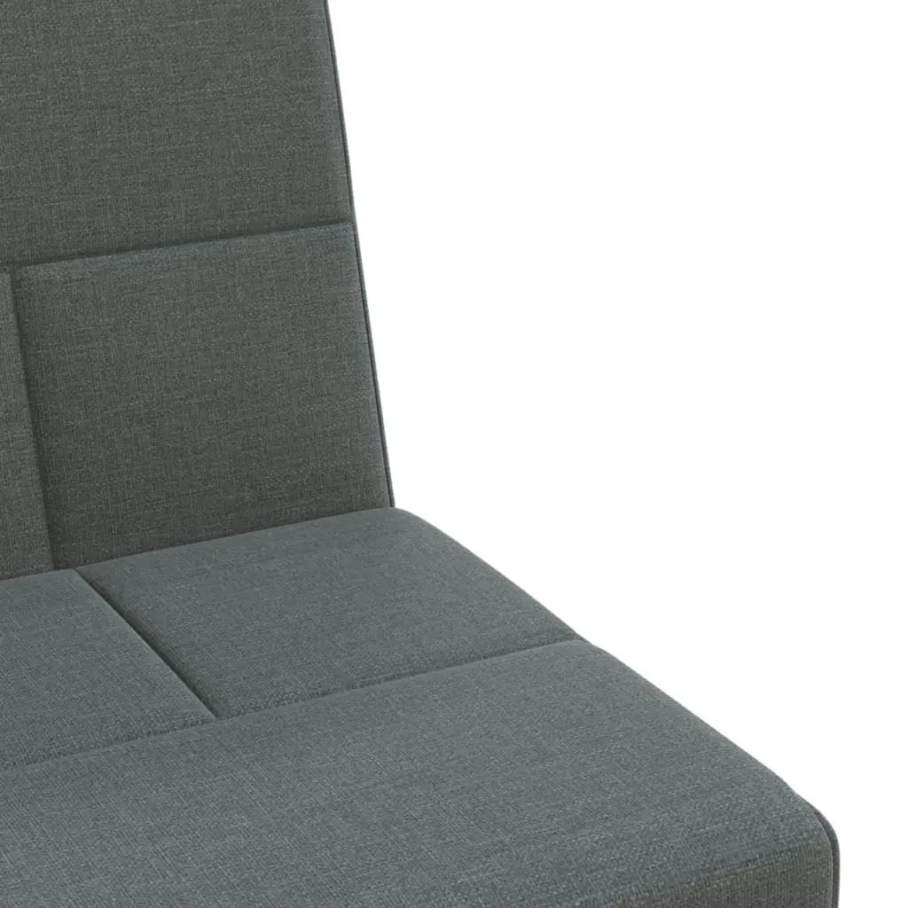 Sofa Bed with Cup Holders Dark Grey Fabric 351864