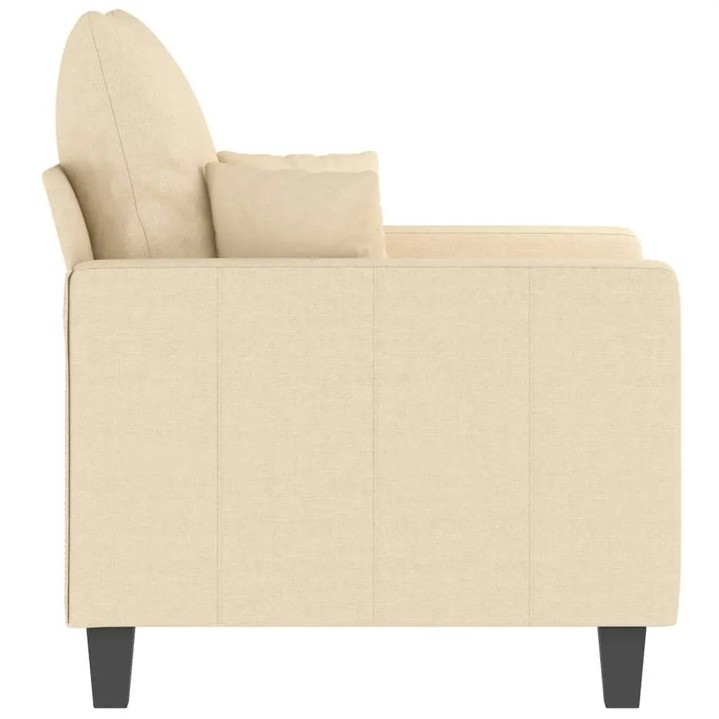 Sofa Chair Cream 60 cm Fabric 348817