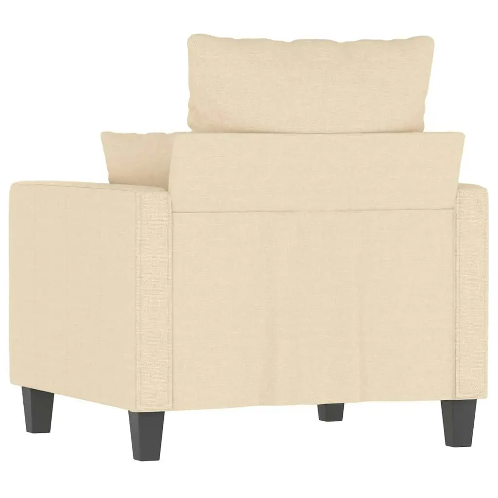 Sofa Chair Cream 60 cm Fabric 348817