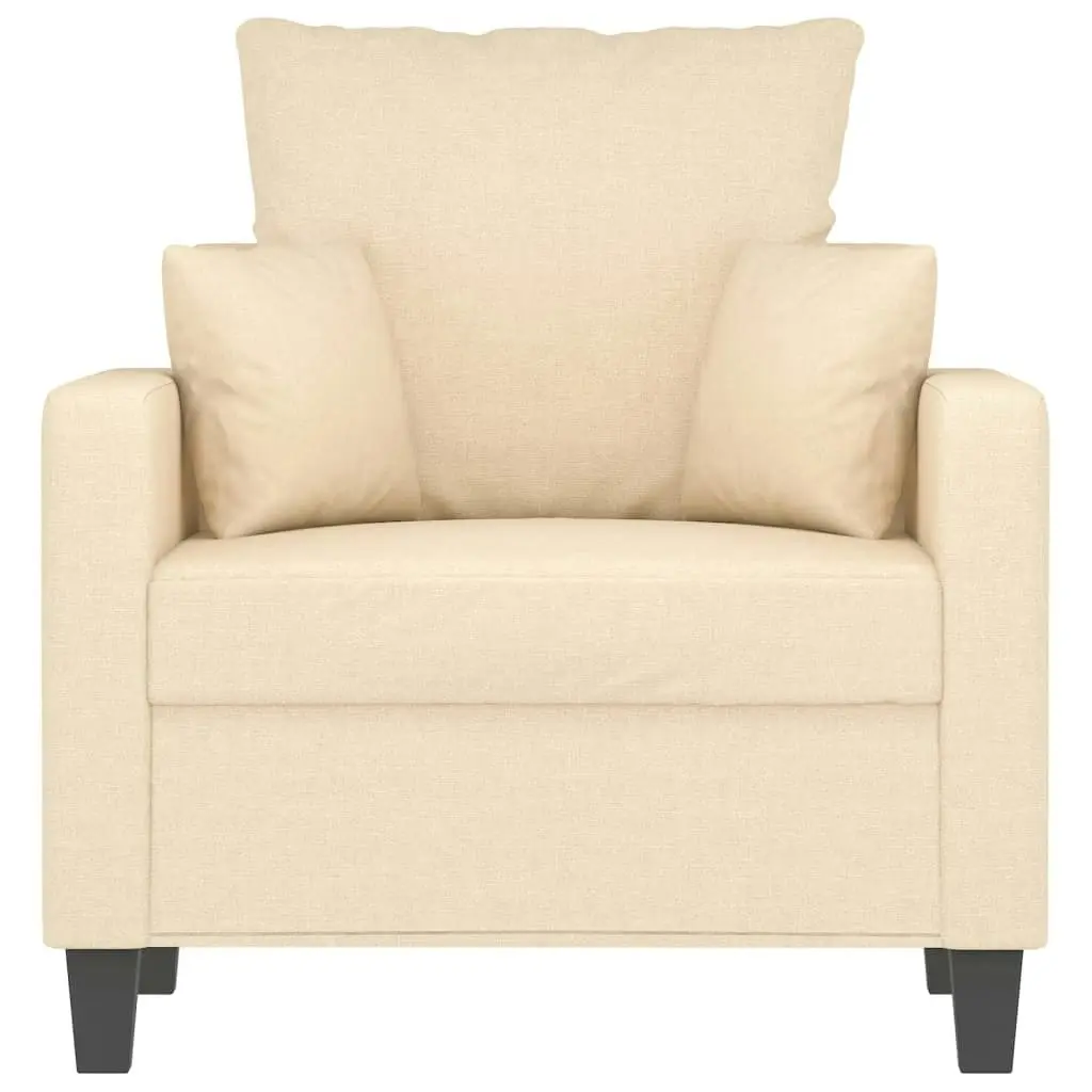 Sofa Chair Cream 60 cm Fabric 348817