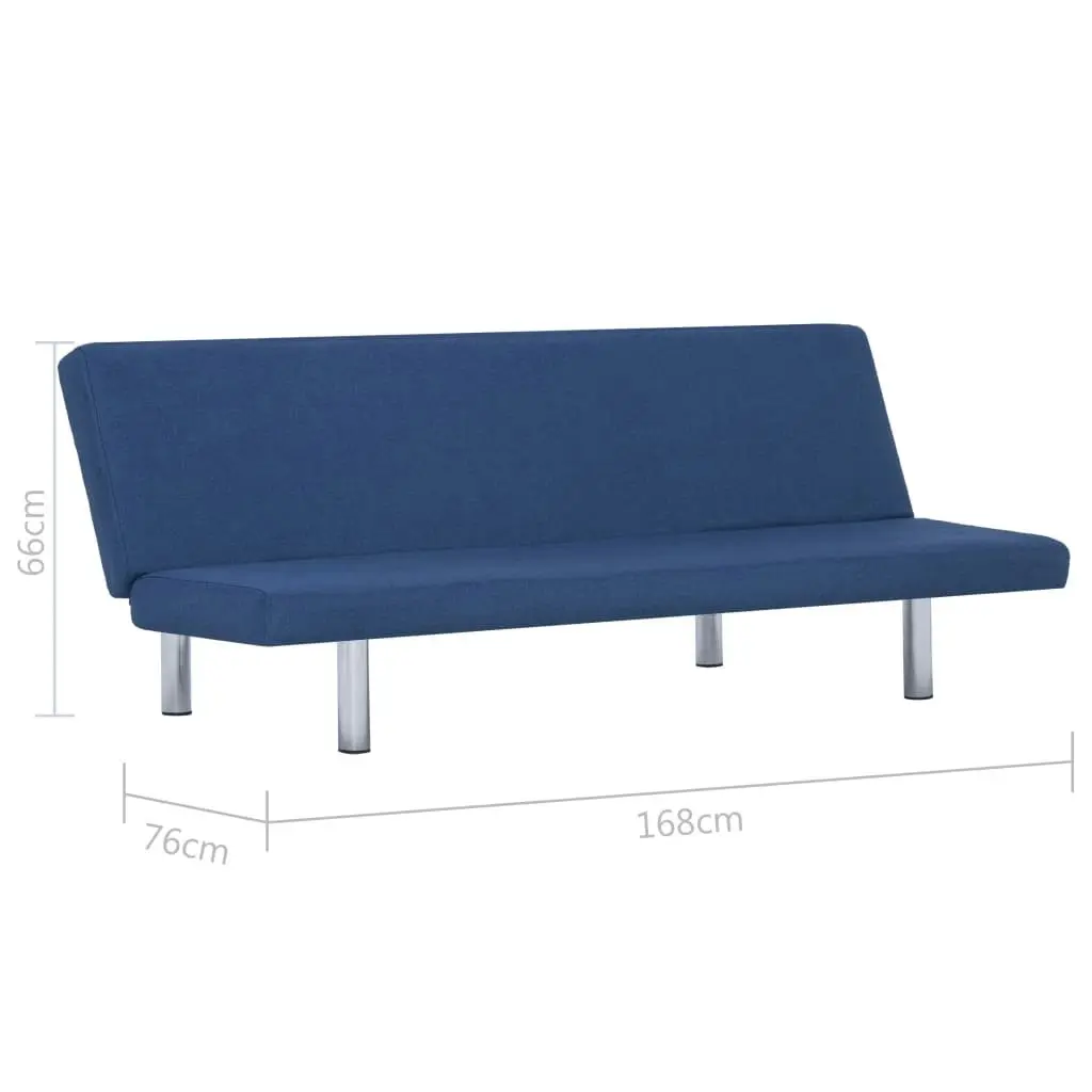 Sofa Bed Blue Polyester 282196