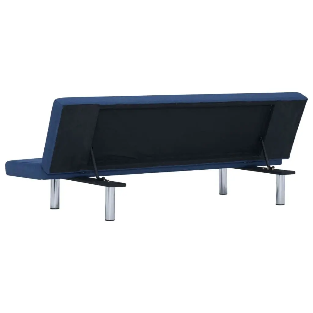 Sofa Bed Blue Polyester 282196