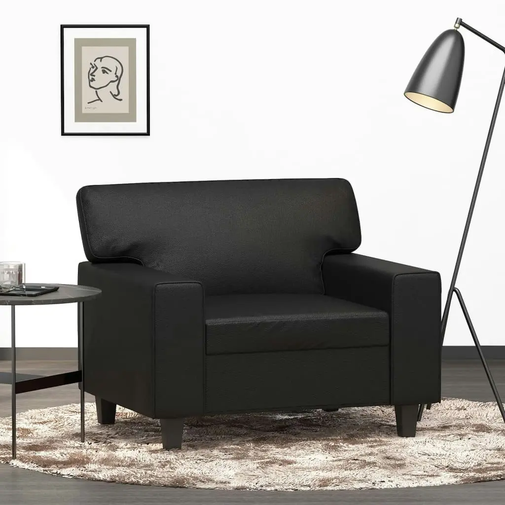 Sofa Chair Black 60 cm Faux Leather 359407