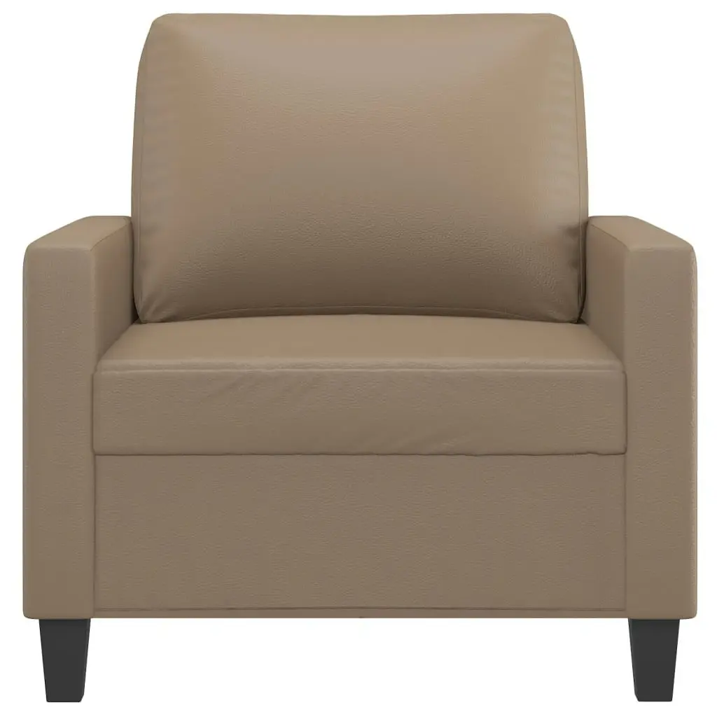 Sofa Chair Cappuccino 60 cm Faux Leather 348666