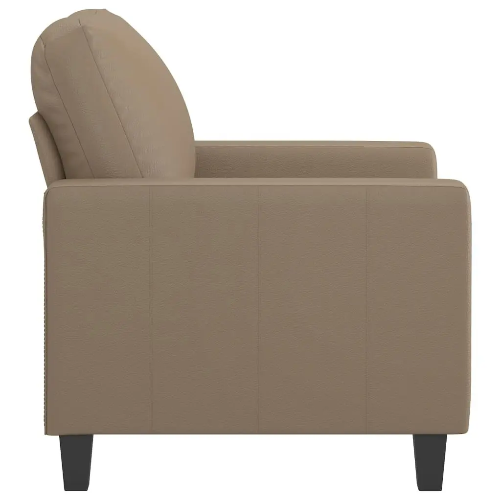 Sofa Chair Cappuccino 60 cm Faux Leather 348666