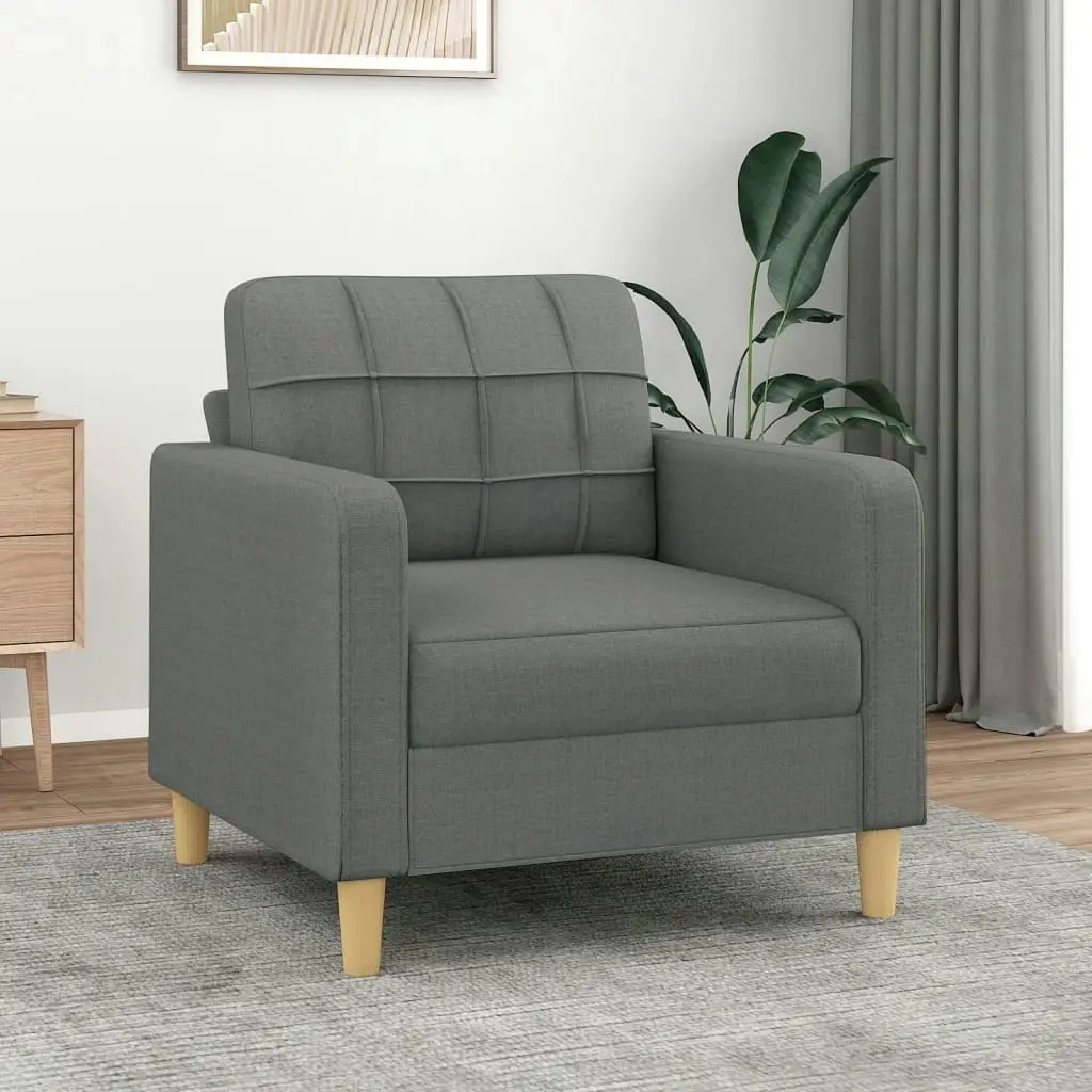 Sofa Chair Dark Grey 60 cm Fabric 359076