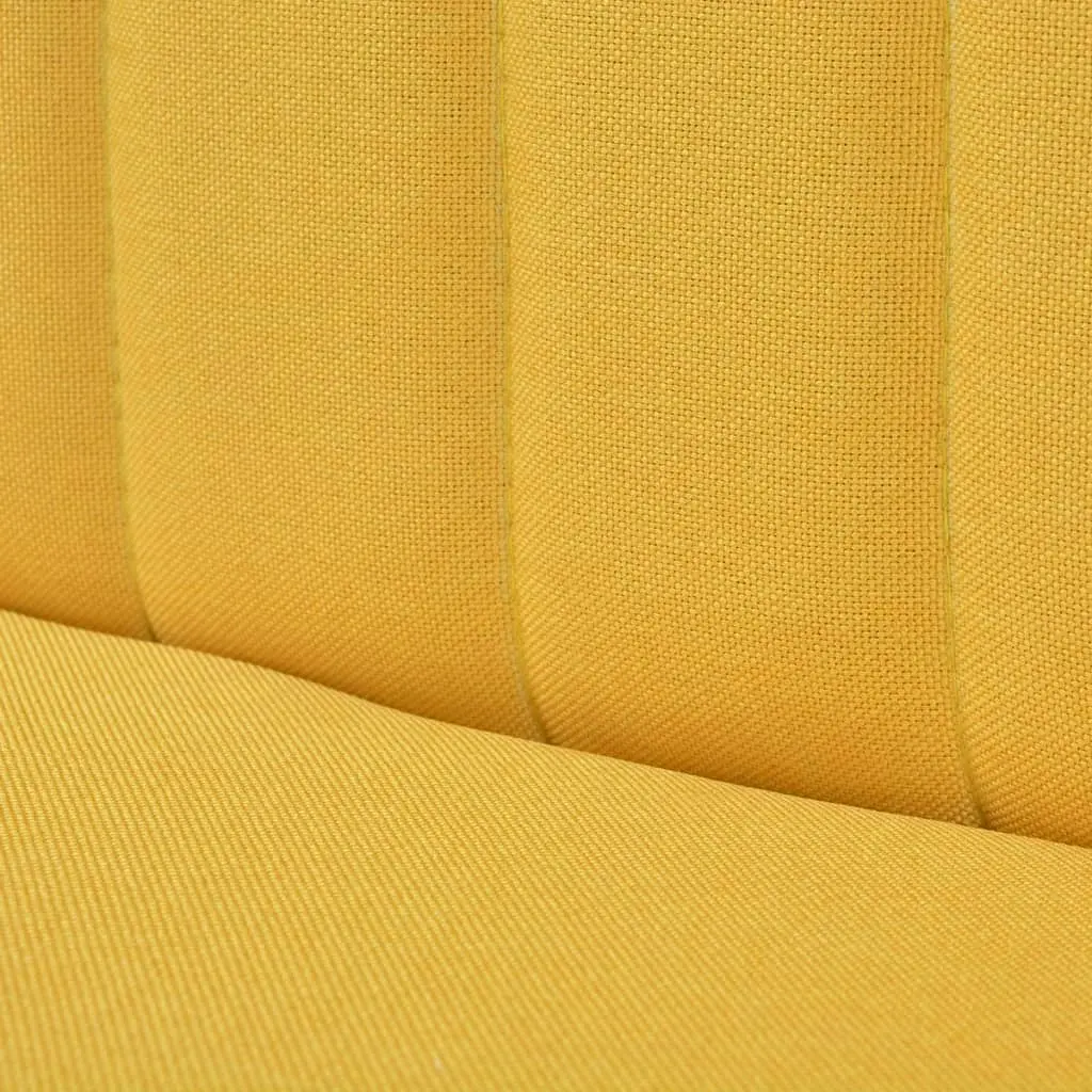 Sofa Fabric 117x55.5x77 cm Yellow 244074