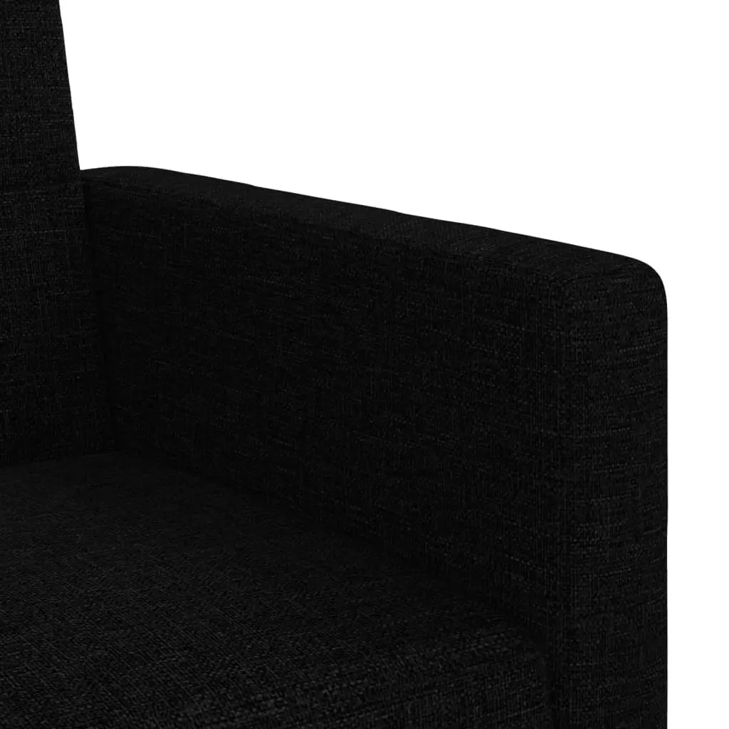 Sofa Bed with Cushions Black Fabric 351877