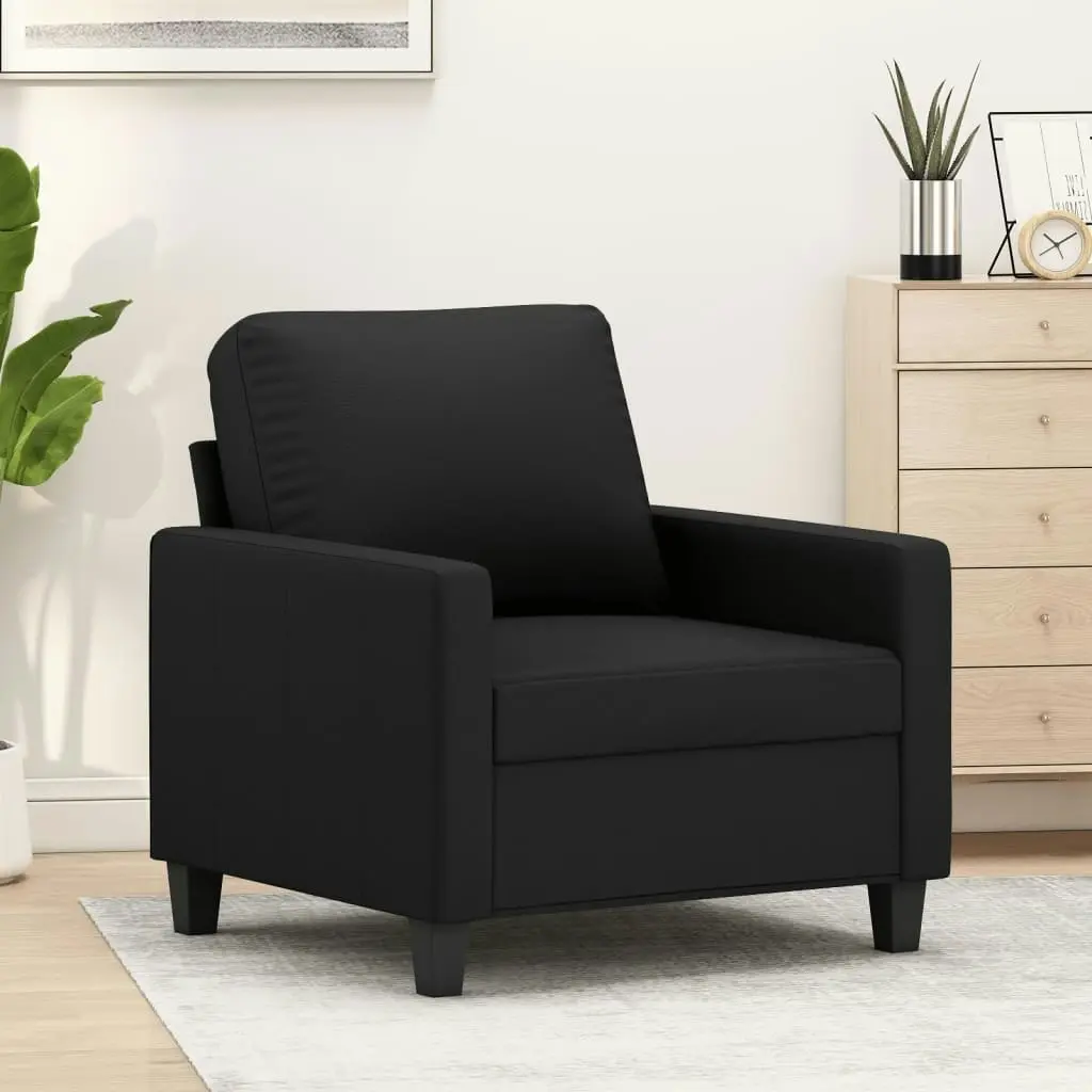 Sofa Chair Black 60 cm Faux Leather 359127